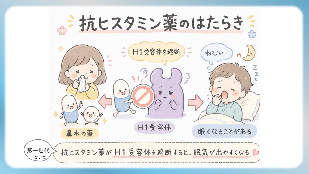 抗精神病薬の受容体プロファイル表の読みかた、副作用として試験頻出の悪性症候群を詳しく説明したブログ記事用のイラストです。この記事では、Ki値や内活性の意味から、SDA・MARTA・DSSの分類を数字で見抜く国試テクニックまで分かりやすく解説！Dr.しろねことこはくと一緒に、丸暗記を卒業して「薬の性格」をマスターしましょう。