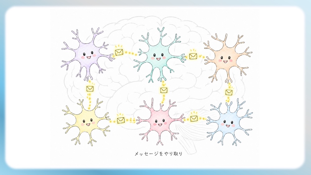 この図は、私たちの「心と体」を支配する脳内の情報伝達メカニズムを可視化したものです。神経細胞同士のわずかな隙間(シナプス)で行われるメッセージ交換の様子と、そこに「薬」がどう介入し、スイッチを切り替えるのかを論理的に示しています。 単なる暗記ではなく、受容体結合の「物理的・生化学的ロジック」を理解することで、薬理学の深淵が見えてきます。この本質的な理解こそが、臨床での適切な判断や試験対策の最短ルートとなり、医療者としての揺るぎない専門性を築く礎となります。